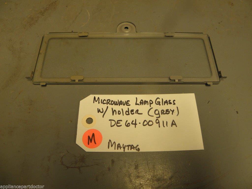 Maytag Microwave DE64-009111A Lamp Glass w/holder(grey) USED Maytag Microwave DE64-009111A Lamp Glass w/holder(grey) USED